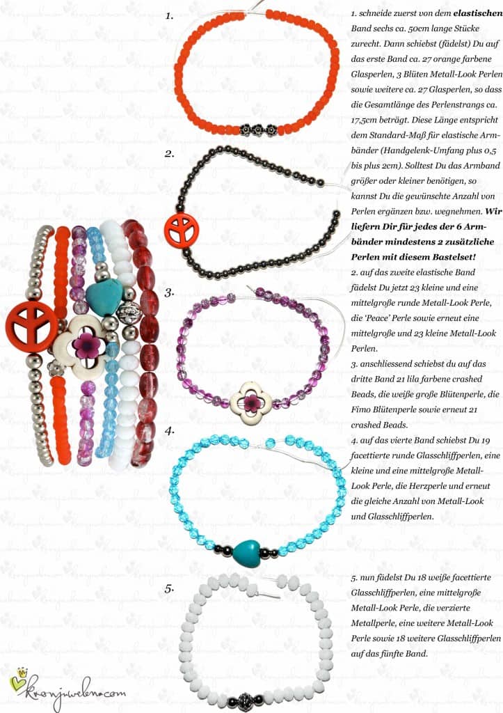 Anleitung Kristin Cavallari elastische Armbänder von kronjuwelen.com (Seite 1/3)