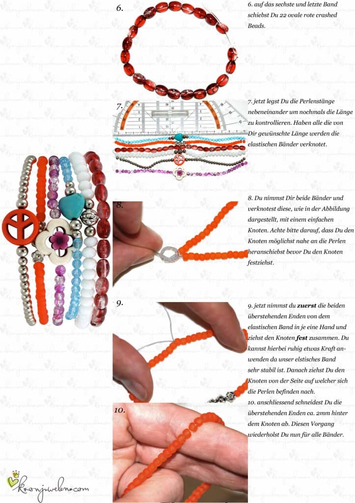 Anleitung Kristin Cavallari elastische Armbänder von kronjuwelen.com (Seite 2/3)