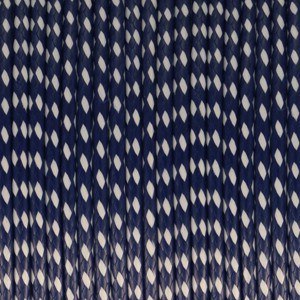 Gewachstes Schmuckband, 2,5mm breit, blau-weiß