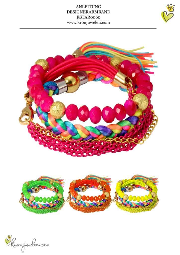 Anleitung Gwen Stefani Neonarmband von kronjuwelen.com - Seite 1 von 3