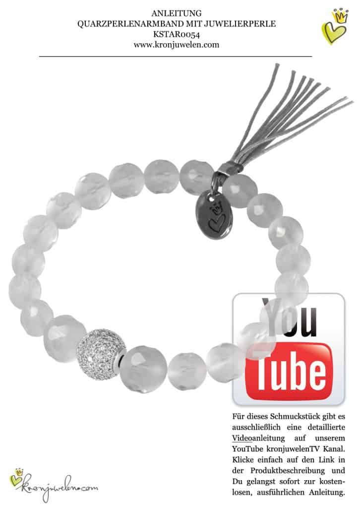 Sarah Jessica Parker Armband mit Juwelierperle und Video Anleitung von kronjuwelen.com