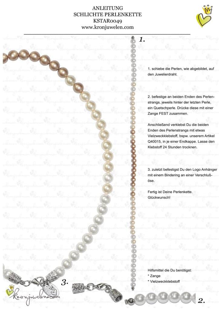 Anleitung klassische Perlenkette von kronjuwelen.com - Seite 2 von 2