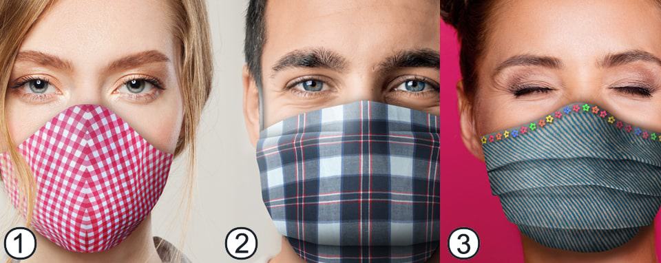 Bastel Anleitung Mund Nasen Maske Frauen und Männer